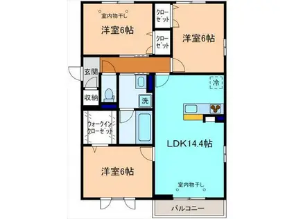 D&R西金沢(3LDK/2階)の間取り写真