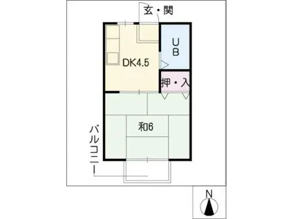 ペンション白馬1号舘(ワンルーム/2階)の間取り写真