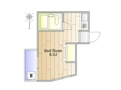 TUハイム(ワンルーム/3階)の間取り写真