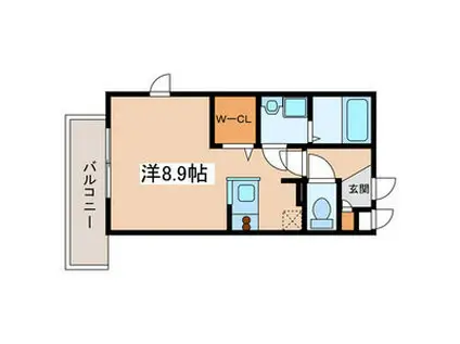 ヒルズ藤が丘(ワンルーム/2階)の間取り写真