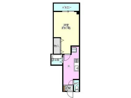 シャングリラ スイート(1K/2階)の間取り写真