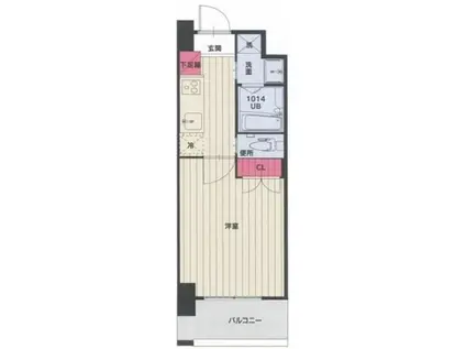 NO.102 CLUB ORIENT(1K/4階)の間取り写真