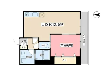 大生山科ビルヂング(1LDK/4階)の間取り写真