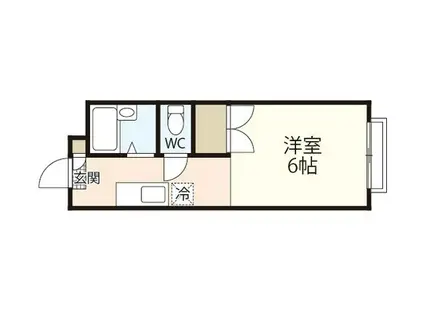 メゾンソレイユI(1K/2階)の間取り写真