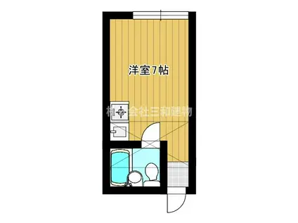 ホワイトハイツ(ワンルーム/2階)の間取り写真