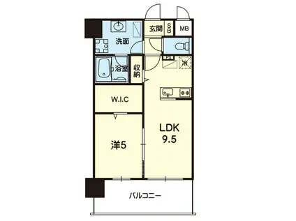 MON REVE光の森(1LDK/11階)の間取り写真