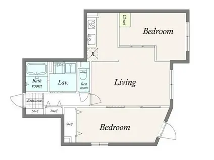 GRAN PASEO等々力(2LDK/4階)の間取り写真