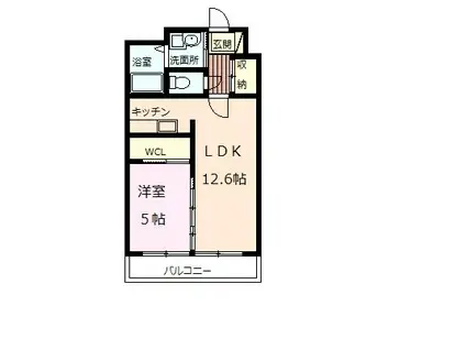 アイヴィーガーデン(1LDK/4階)の間取り写真