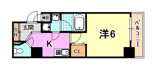 KAISEI神戸海岸通(1K/4階)の間取り写真