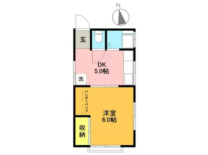 コーポじゅん(1DK/2階)の間取り写真