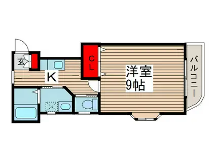 メゾンMK122(1K/3階)の間取り写真