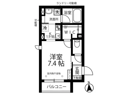 PHARE/ファーレ(1K/1階)の間取り写真