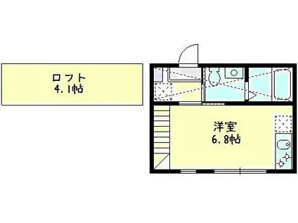 VARIETY BOX平塚(ワンルーム/2階)の間取り写真