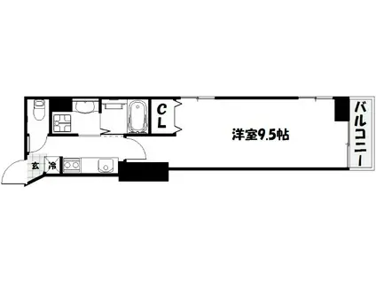 グランジュール綾小路(1K/5階)の間取り写真