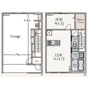 INFRAMINCE EDGE(1LDK/1階)の間取り写真