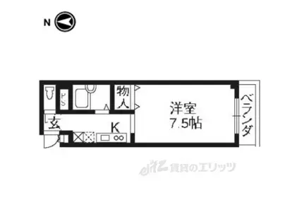 ルーミネス芦谷一番館(1K/2階)の間取り写真