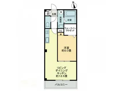 エレガンテ 瓦町(1LDK/2階)の間取り写真