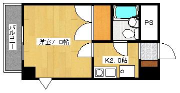 クレール東雲(1K/3階)の間取り写真