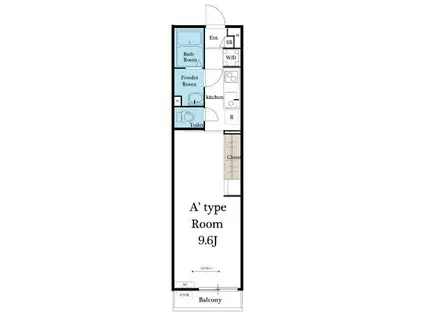 さくらハイム(1K/3階)の間取り写真