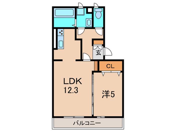 LIBREIII(1LDK/1階)の間取り写真