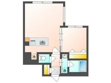 カレラ学園前(1LDK/3階)の間取り写真