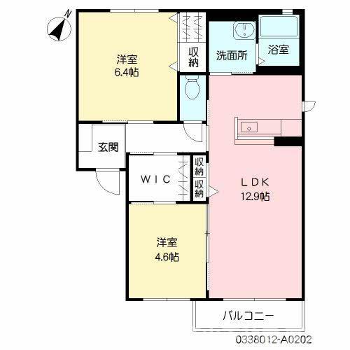 シャーメゾン茶屋の原II C棟(2LDK/2階)の間取り写真