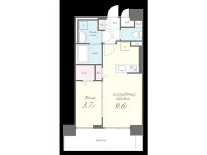 SAKURA天神(1LDK/5階)の間取り写真