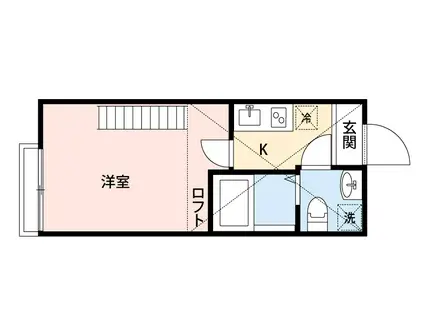 アザーレ・ソーニョ生田(1K/1階)の間取り写真