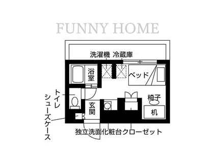 ルミナス八幡山(ワンルーム/5階)の間取り写真