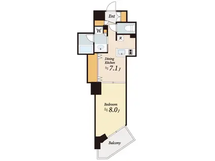 スタイリオ中延駅前(1DK/6階)の間取り写真