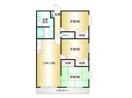 セルシオハイツ幸袋(3LDK/1階)の間取り写真