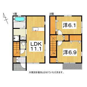 メゾン・フレアB(2LDK/1階)の間取り写真