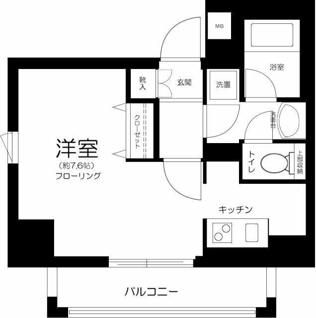 ヴァレッシア尾久シティ(1K/9階)の間取り写真