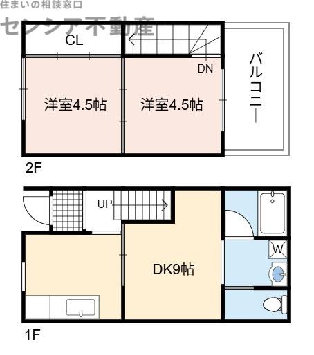リメゾン風雅今津(2DK/2階)の間取り写真