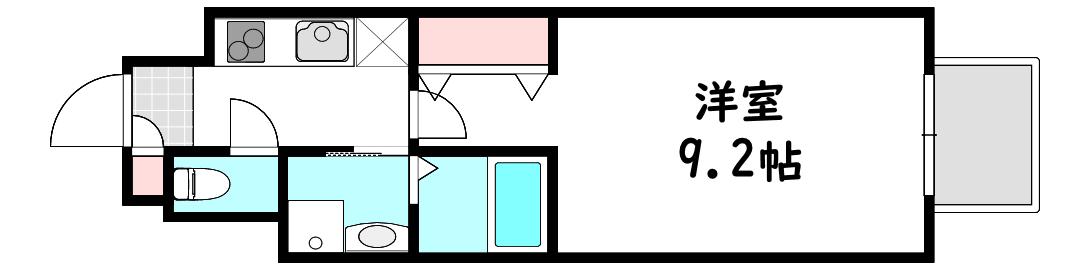 CANAL VISTA(1K/12階)の間取り写真