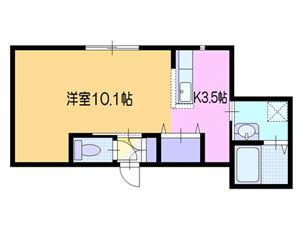 SOLFA(1K/3階)の間取り写真