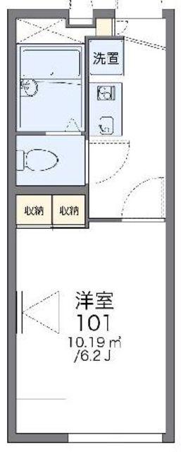 レオパレスさくら小町(1K/2階)の間取り写真