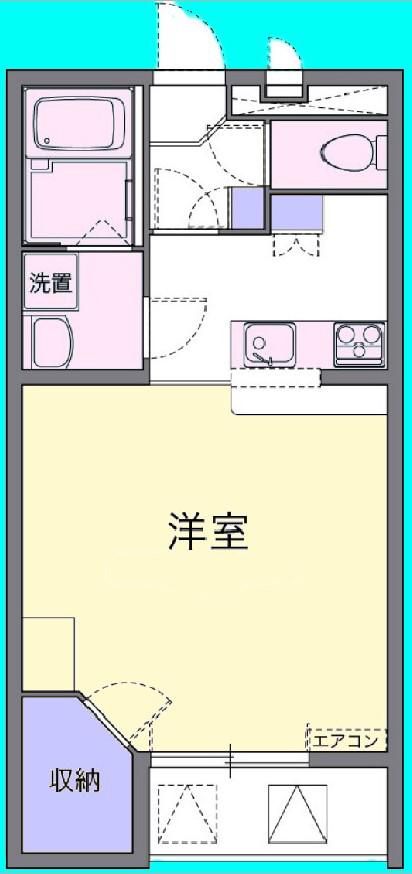 ラモ フェリチタ(ワンルーム/1階)の間取り写真