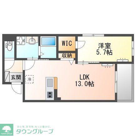 サンジュ(1LDK/1階)の間取り写真