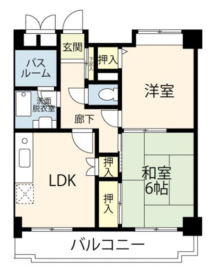 ヨダピア千束(2LDK/3階)の間取り写真