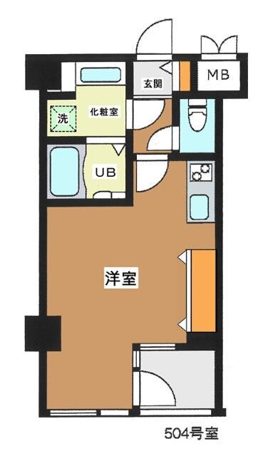 レスピール羽田(ワンルーム/5階)の間取り写真