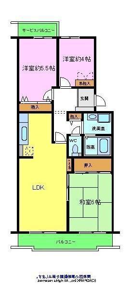 エミネンス立矢(3LDK/4階)の間取り写真