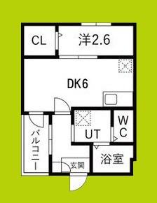賑町シーエム・ディス(1DK/2階)の間取り写真