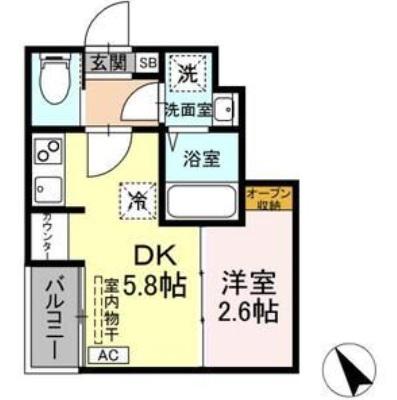 タン・ウルーズI(1DK/1階)の間取り写真