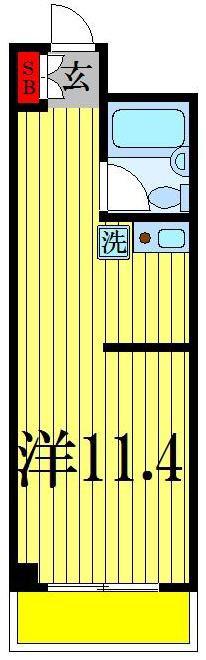 セザール大久保(ワンルーム/4階)の間取り写真