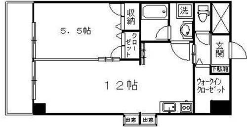 ルミエール松島(1LDK/2階)の間取り写真