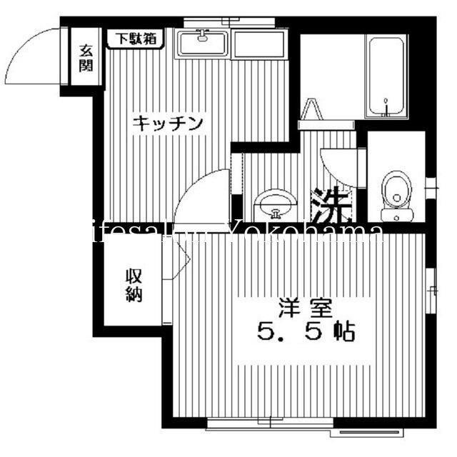 メゾンエスポワ(1K/1階)の間取り写真