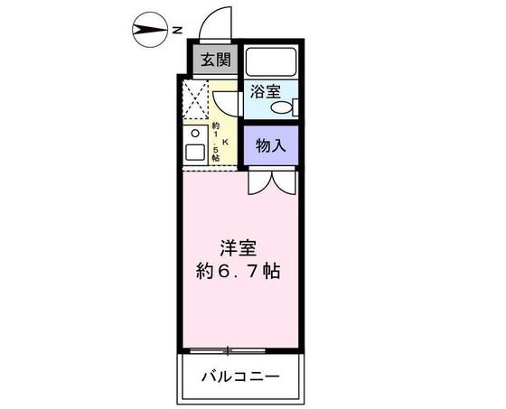 片山グリーンハイツ(1K/1階)の間取り写真