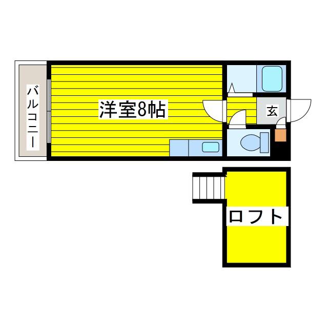 マトリックス北12条(ワンルーム/2階)の間取り写真