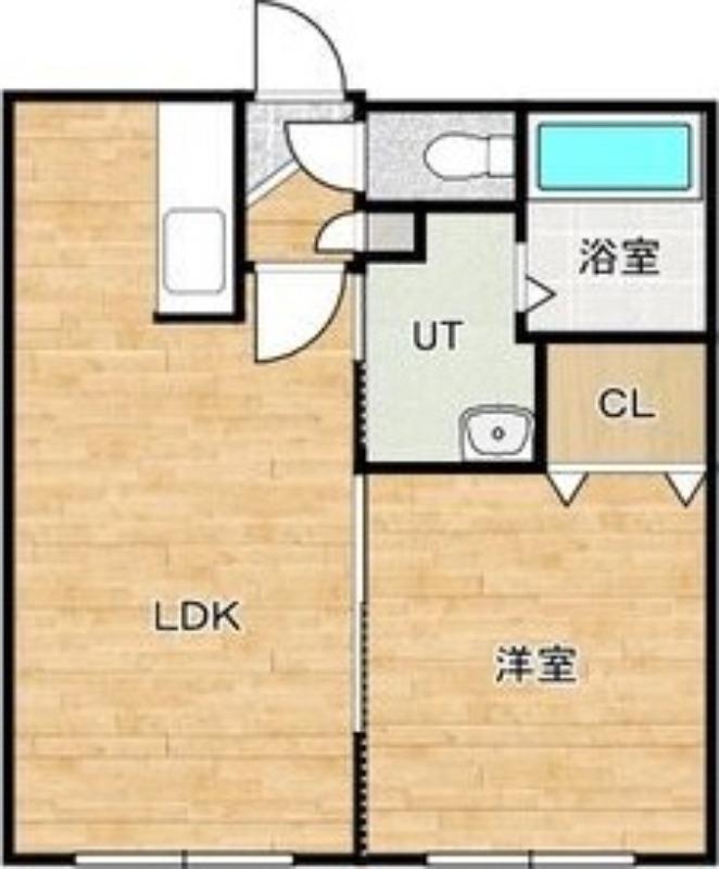 ティアラ学園前(1LDK/2階)の間取り写真